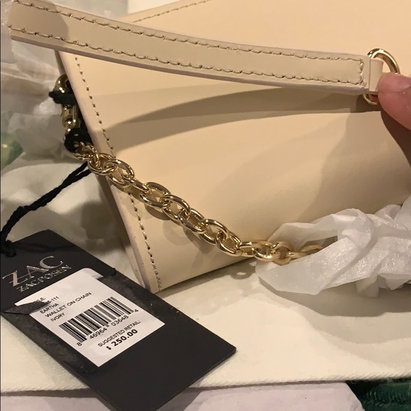 Zac Zac posen earths leather Wallet on a chain new with tag and dust bag - Picture 9 of 11